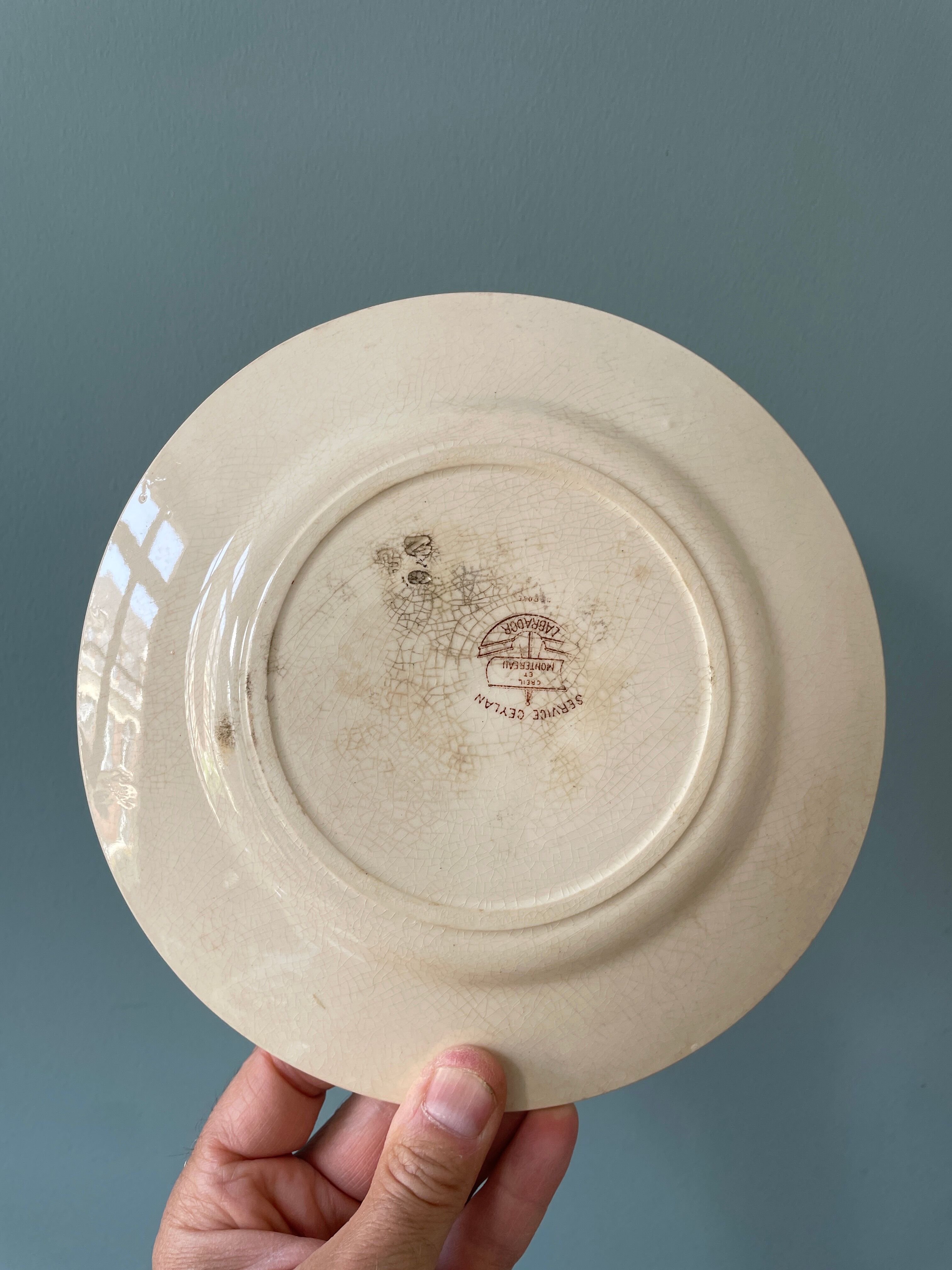 Series of 11 plates Creil and Montereau, Ceylon service