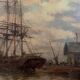 Breton, Marine, oil on canvas marouflée, nineteenth century