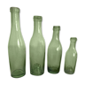 Set of 4 old thick glass bottles