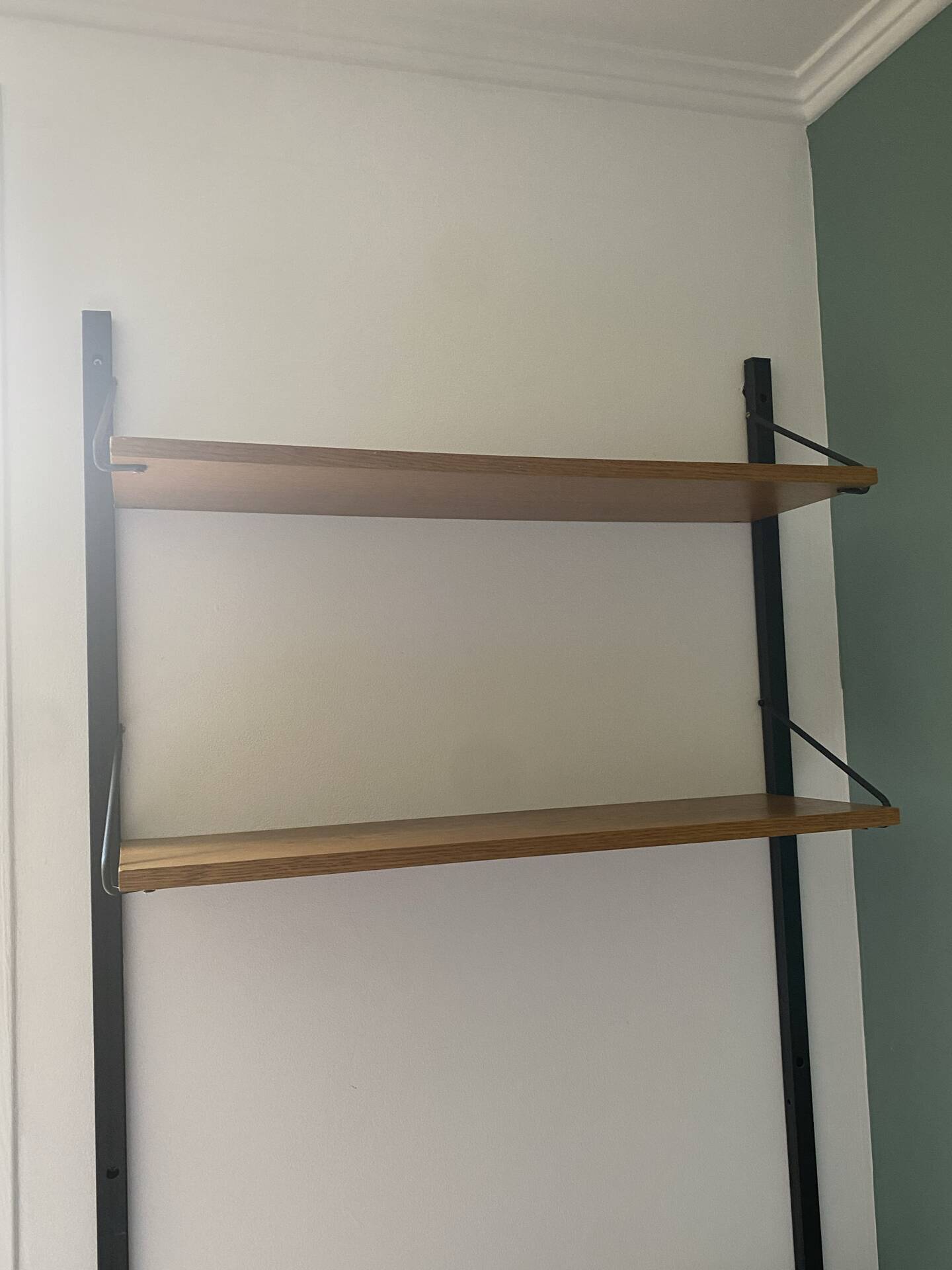 Wall shelf wood and metal
