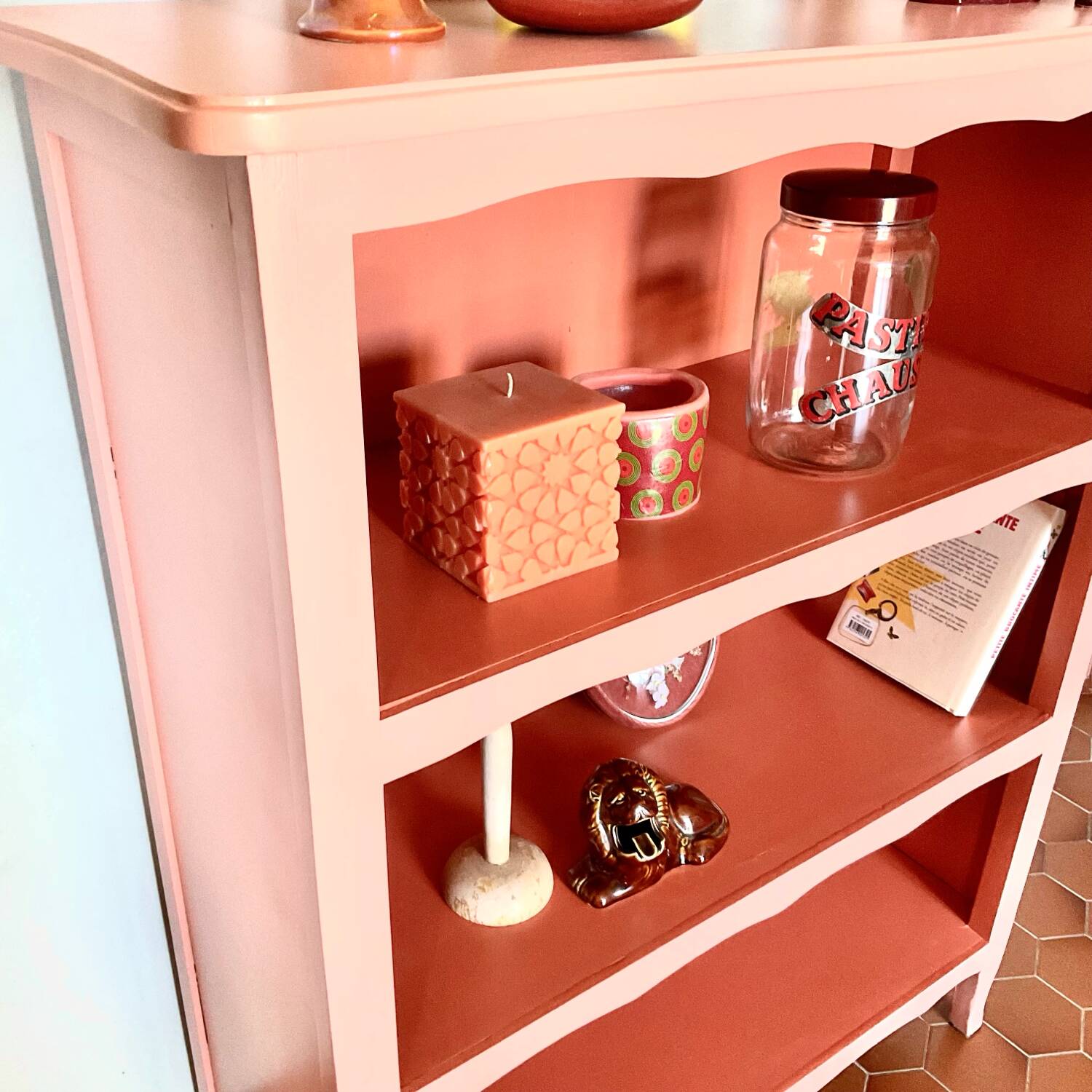 Bibus vintage terracotta bookcase