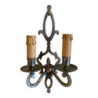 Old pewter wall light