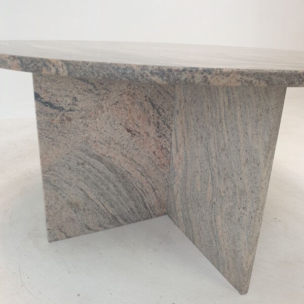 Table basse ronde italienne, années 1980