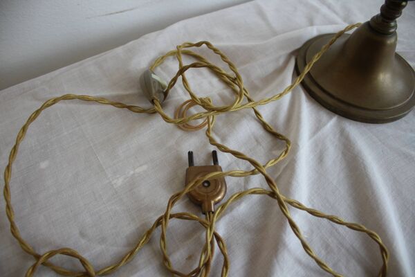 Lampe de bureau ancienne articulée en cuivre