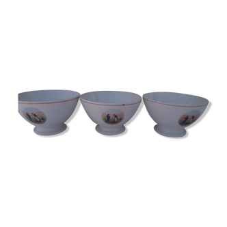 3 bowls in Gien earthenware model the Angelus Millet Diam 13.5 cm H 8 cm