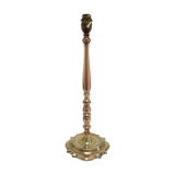 Solid brass lamp foot turned vintage