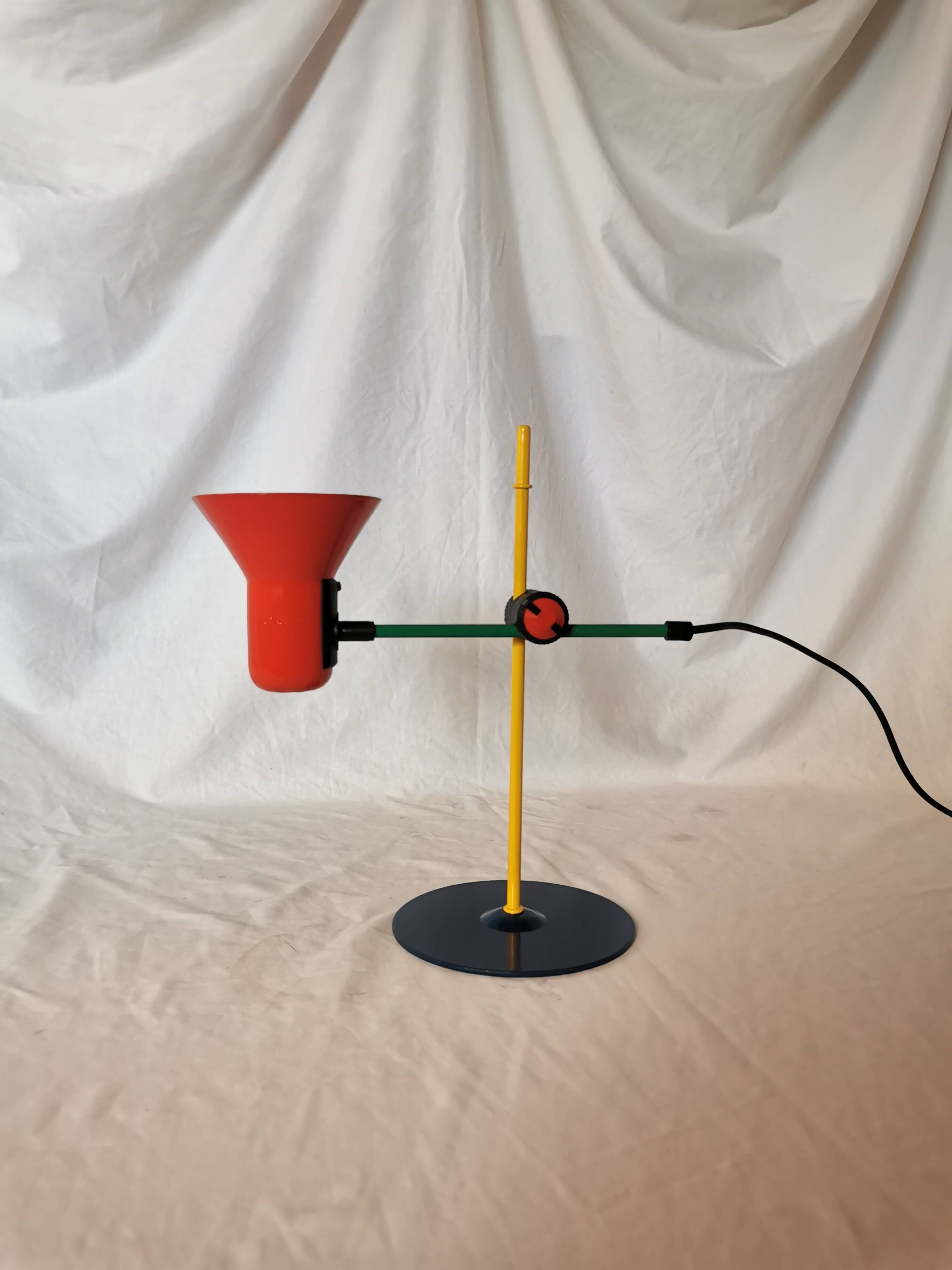 Lampe articulée postmoderne Veneta Lumi, Italie, 1980