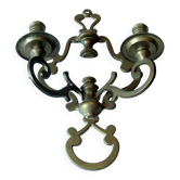 Brass wall candle stick with two arms - handmade - Vintage