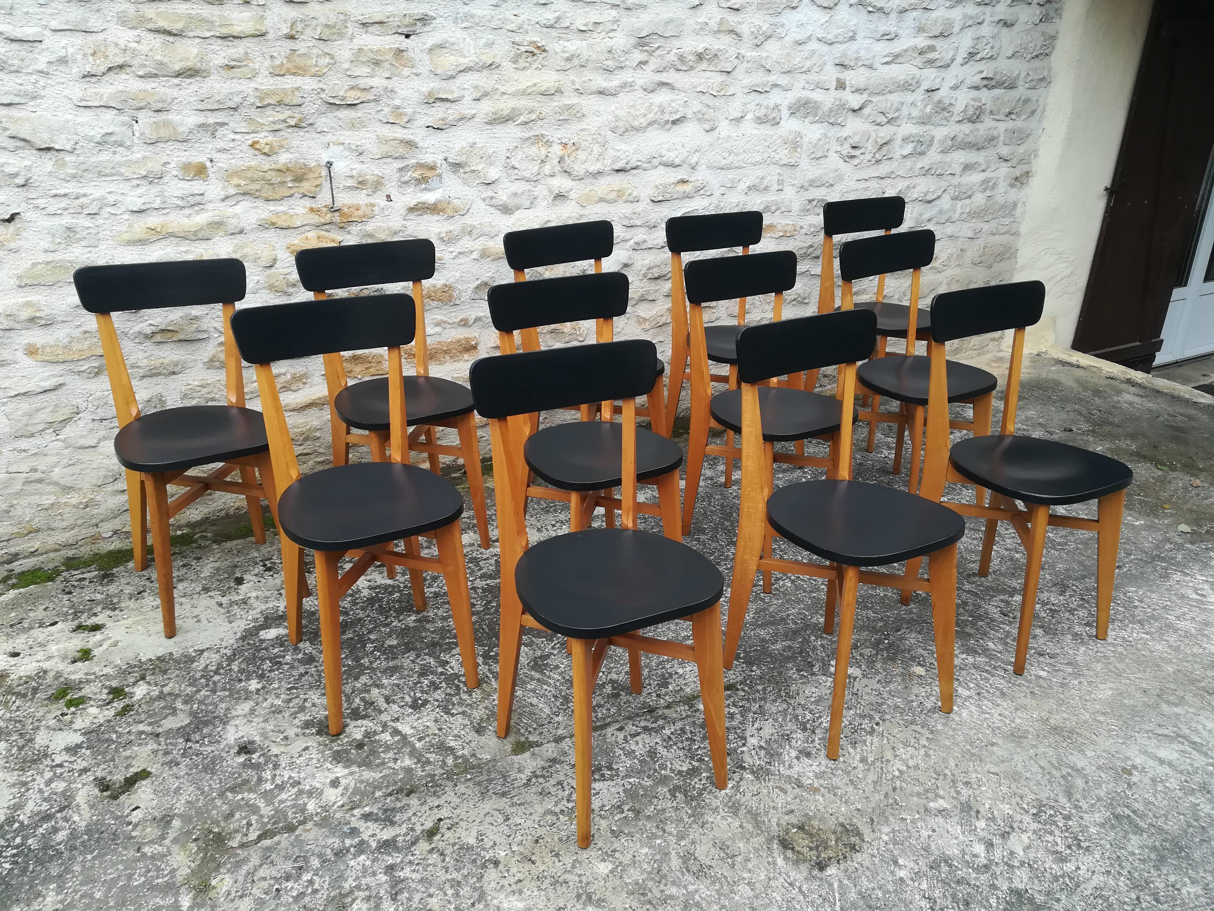 Set of 12 bistro chairs