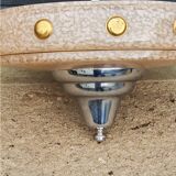 1930s Art Deco chandelier in glass and chromed metal