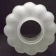 French Vintage Victorian Style White Opaque Patterned Glass Shade 0142