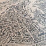 Old map of Paris by Melchior Tavernier