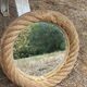 Set of 2 Audoux and Minet mirrors with rope from the 1950s.