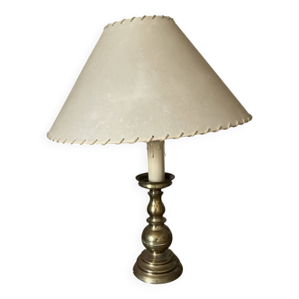 Lampe table pied laiton