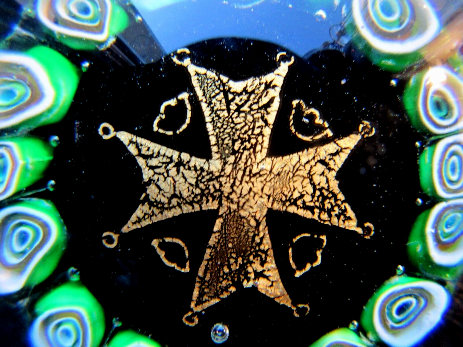 Murano Glass Sulfide The Maltese cross