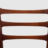 Teak dining chairs with braided rope seat, Belgium 1960s