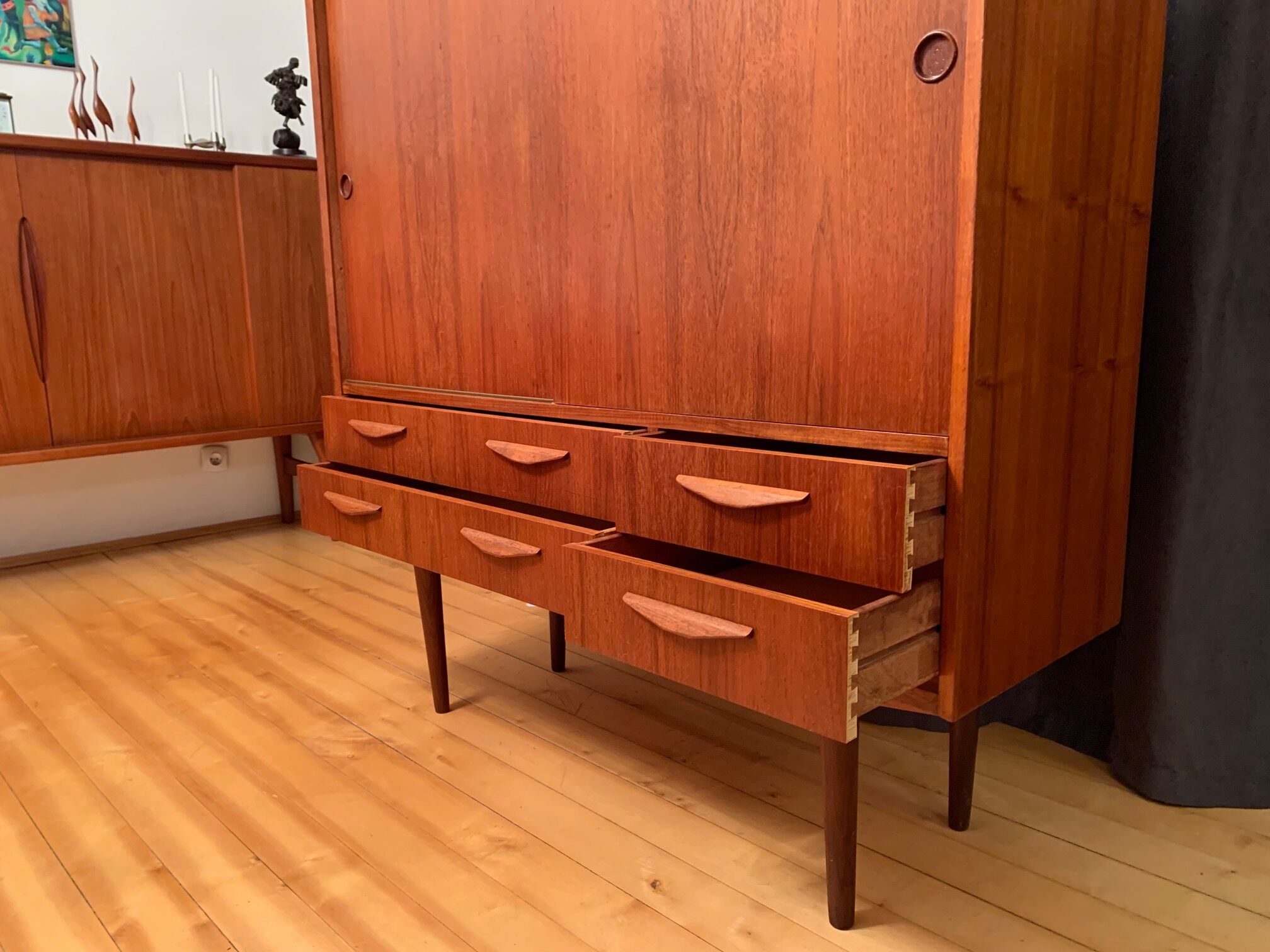 Teak sideboard, denmark, 1960s