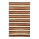 Vintage Kilim Strié Crème & Terracotta, Petit Tapis Boho 104x64 cm