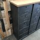 Meuble de rangement industriel Vandex Ronéo 15 clapets bois métal