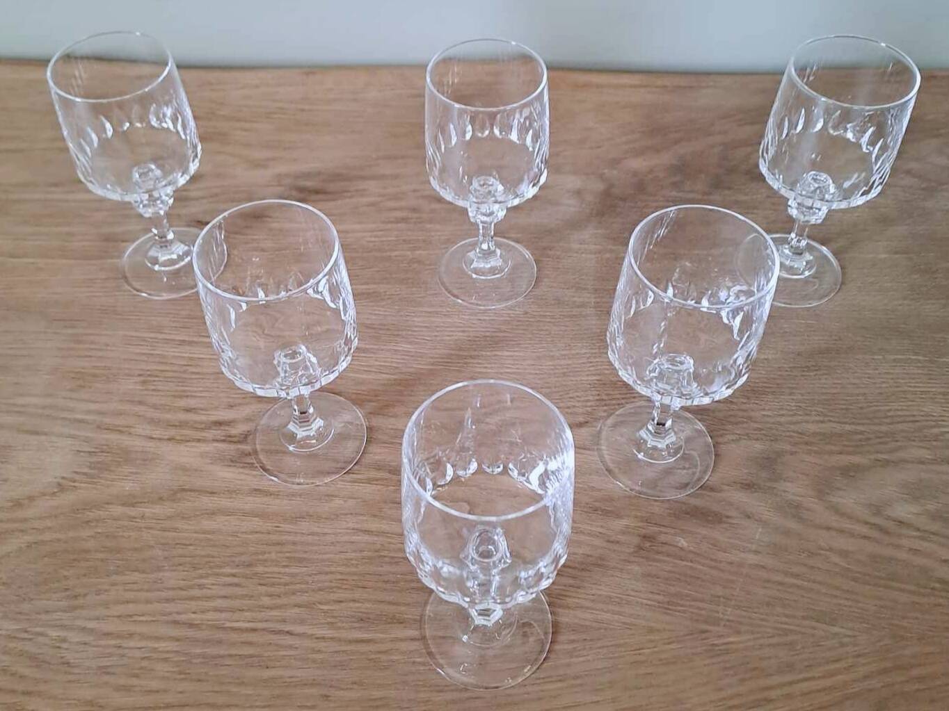 6 verres à pied en cristal