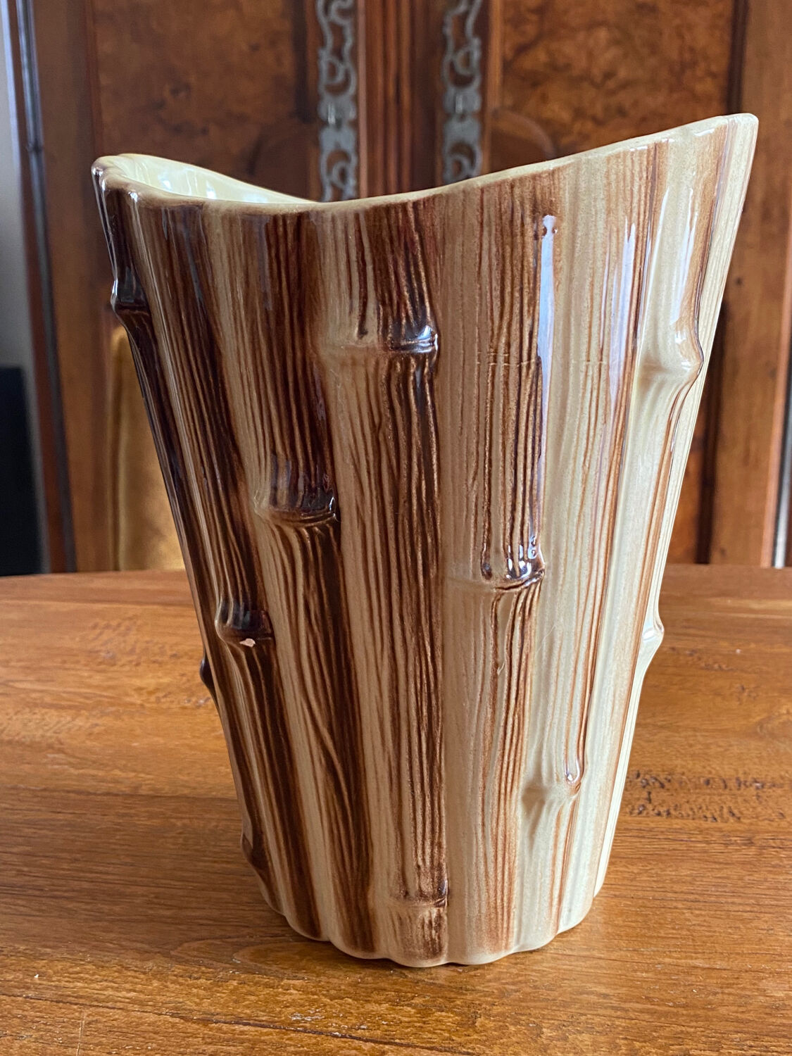 Large old vase St Clement bamboo