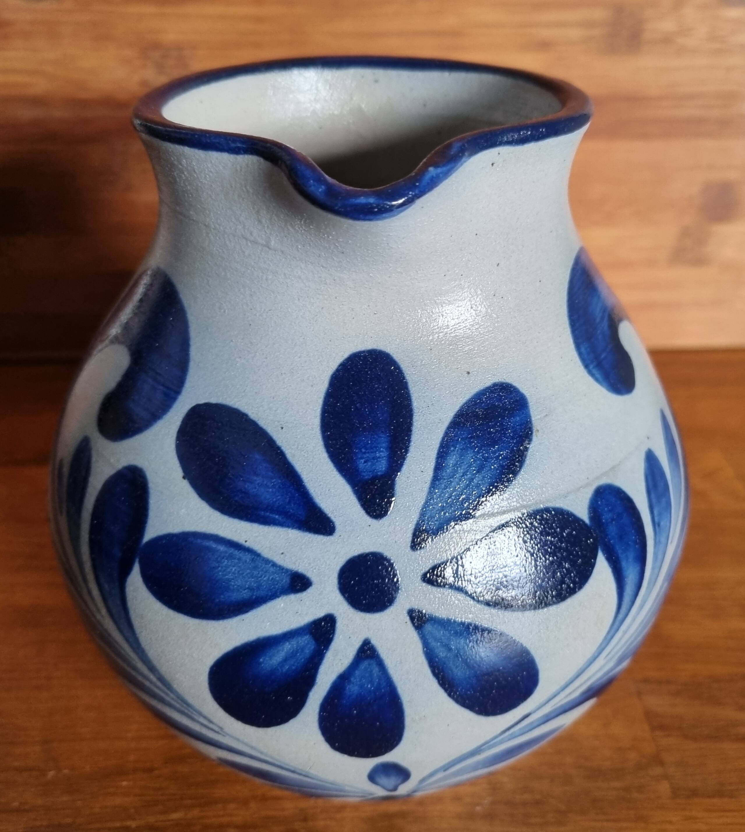 Salt-glazed stoneware jug Alsace / Germany 1.5 L handmade