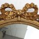 Large Antique Oval Gilt Mirror in Wood and Plaster, Belgium, 1900s