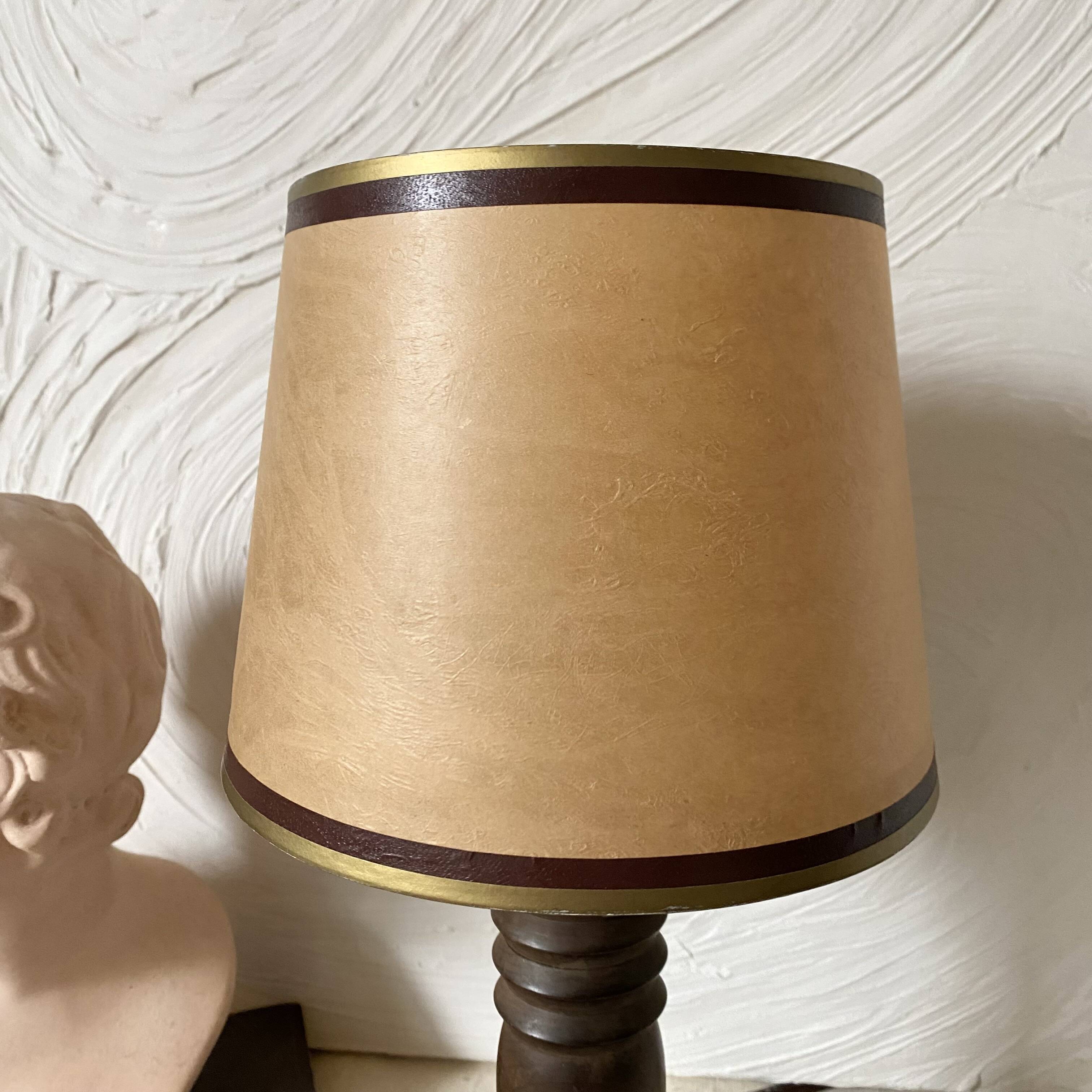 Lampe pied en bois tourné
