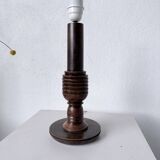 1940s Art Deco oak desk lamp
