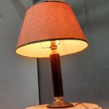 Leather-wrapped burreau lamp