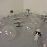 Chromed Glass Wall Lamp from OTT International, 1960s