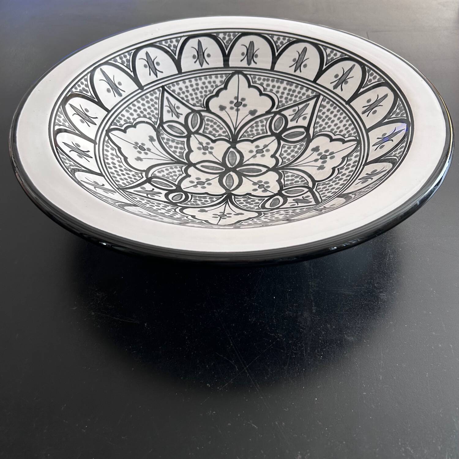 Large oriental hollow dish