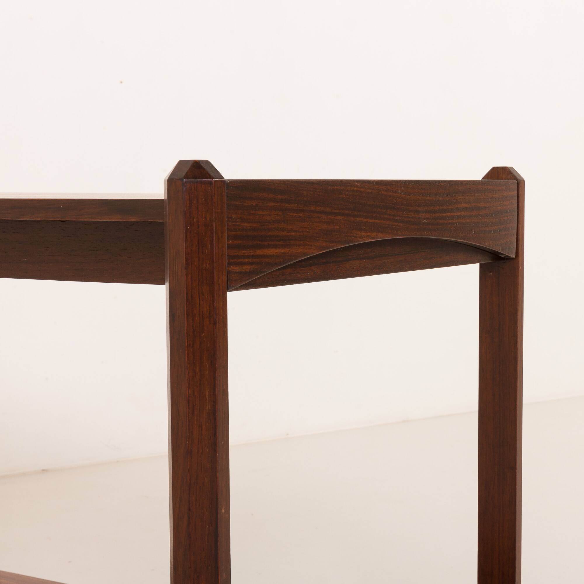 Italian mid century bar trolley, serving cart in rosewood, 1960s