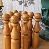 Jeux de 9 quilles en bois et 2 boules