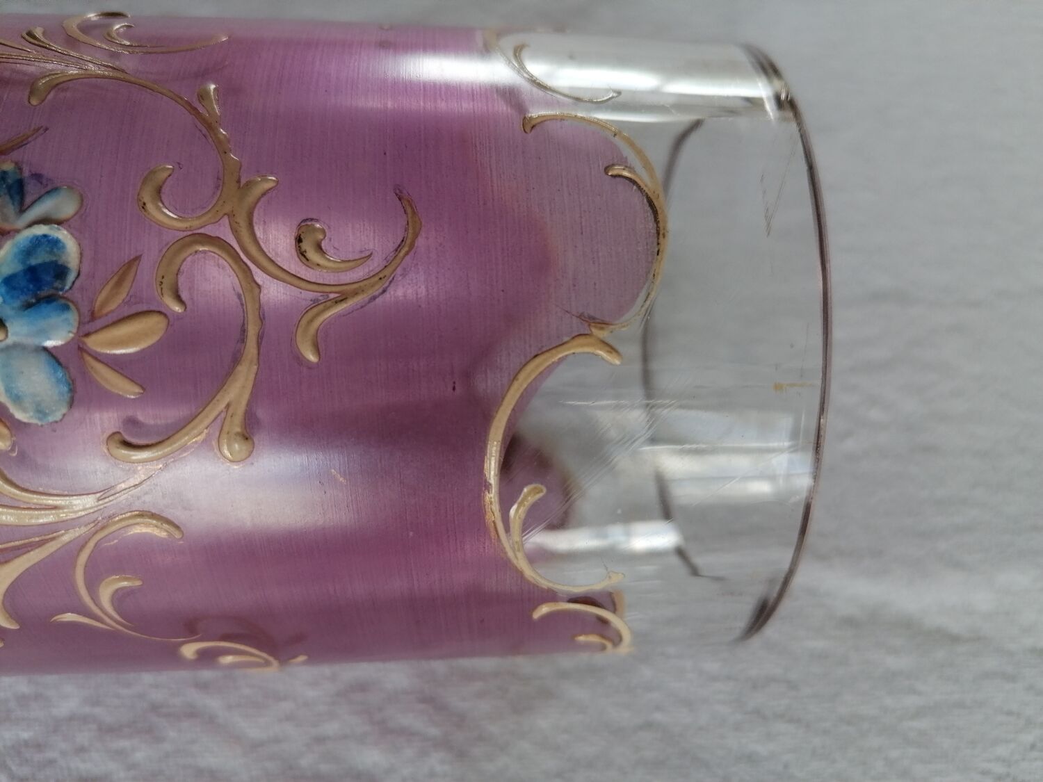 Enamelled roller vase