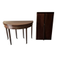 Extendable half-moon table in Louis XVI style