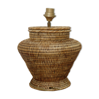 Vintage rattan table lamp foot