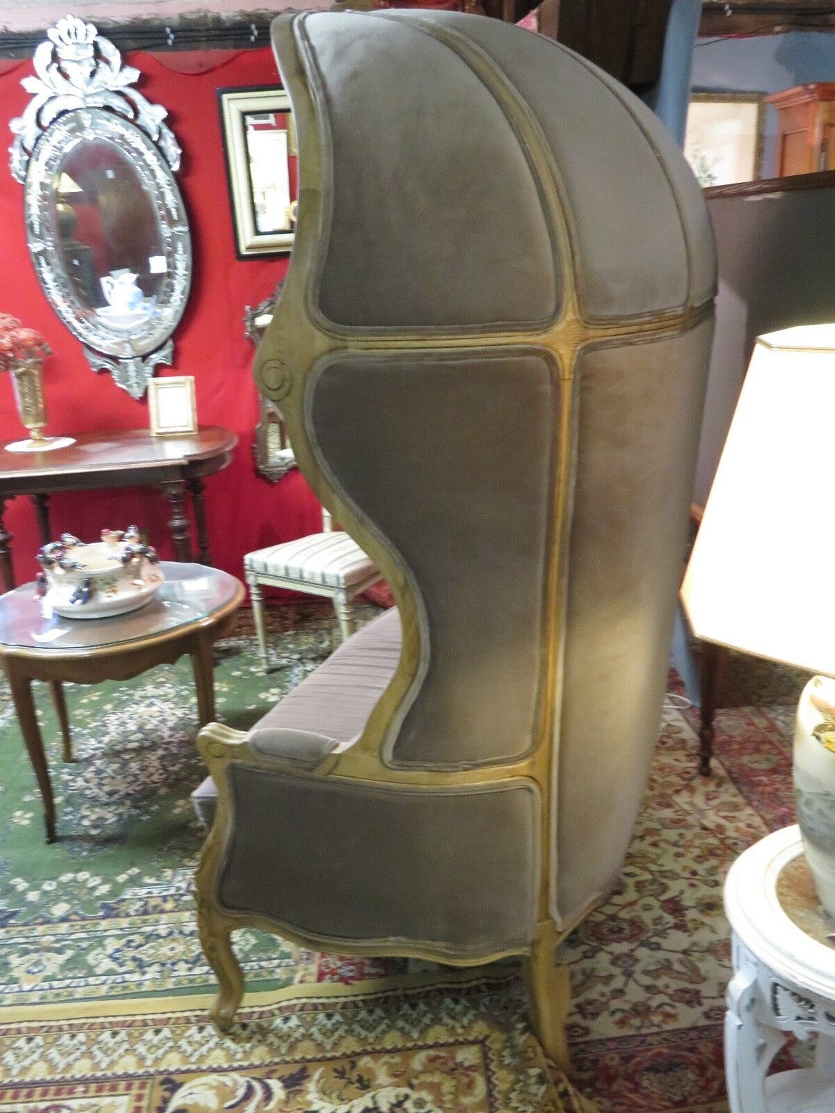 Louis XV-style double cathedral seat/ chair