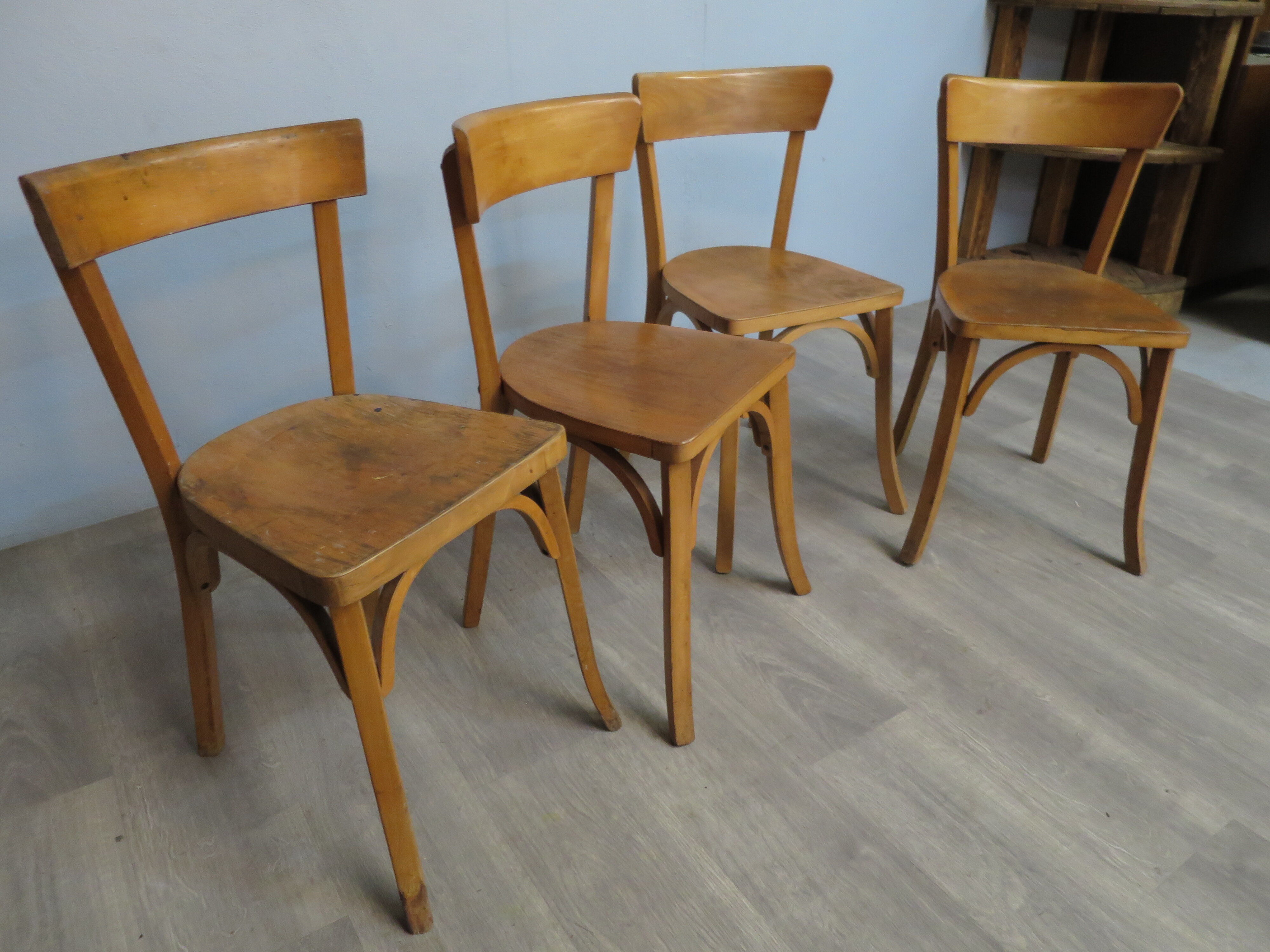 Set of 4 chairs bistros 50s /60