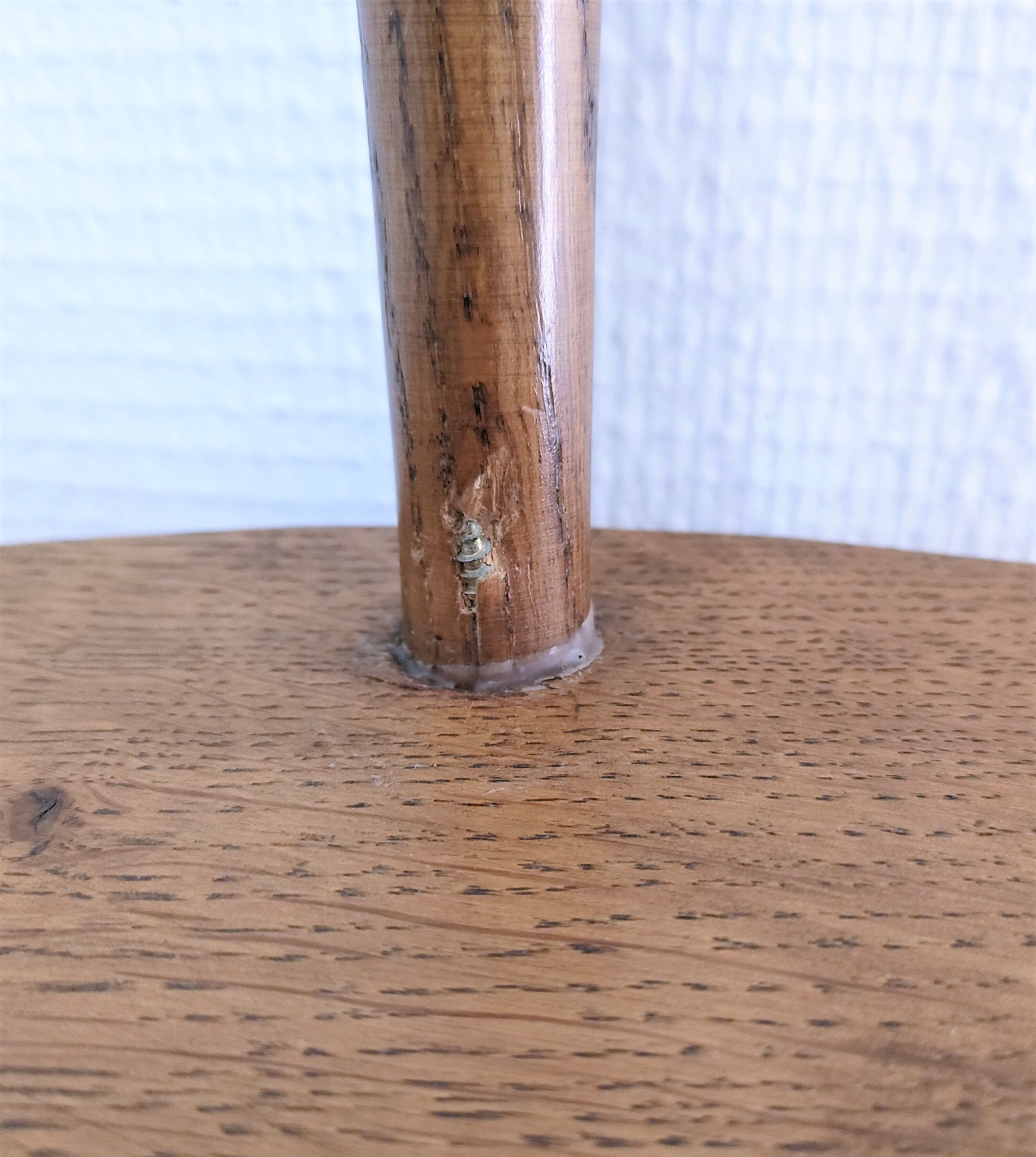 Pair of tripod stools feet solid wood solid wood vintage design