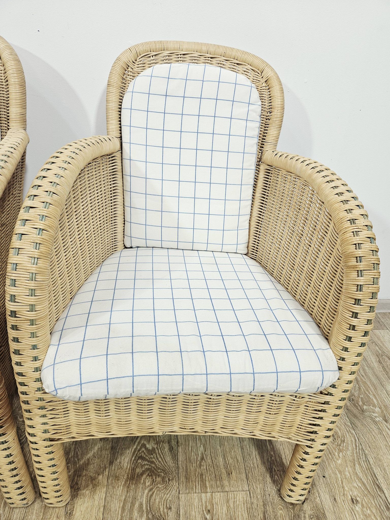 Set of 4 wicker armchairs / Domicil Möbel / Germany/ 1990s.