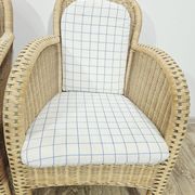 Set of 4 wicker armchairs / Domicil Möbel / Germany/ 1990s.