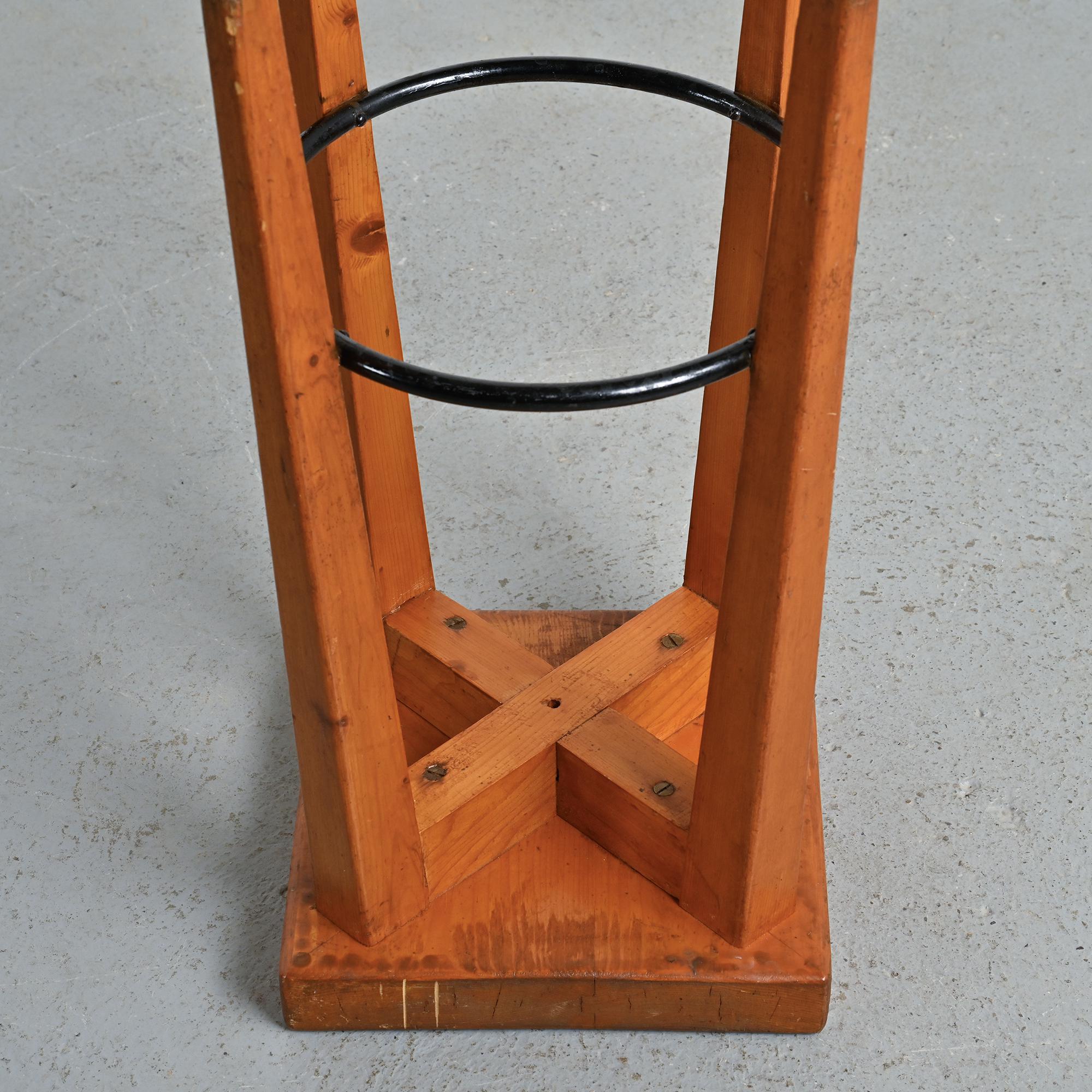 Tabouret haut par Christian Durupt, Méribel, circa 1960