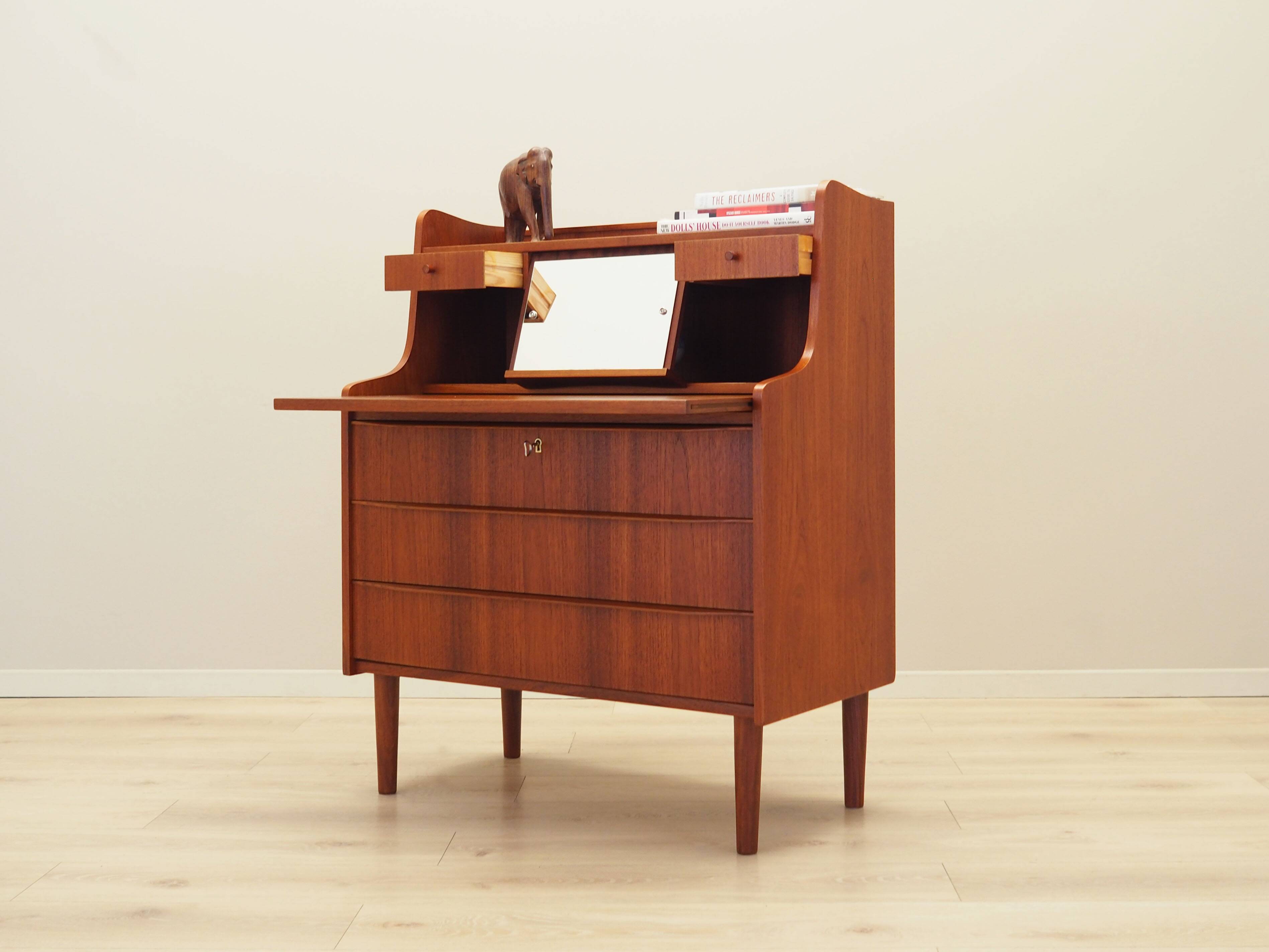 Teak secretary, Danish design, 1970s, production: Denmark