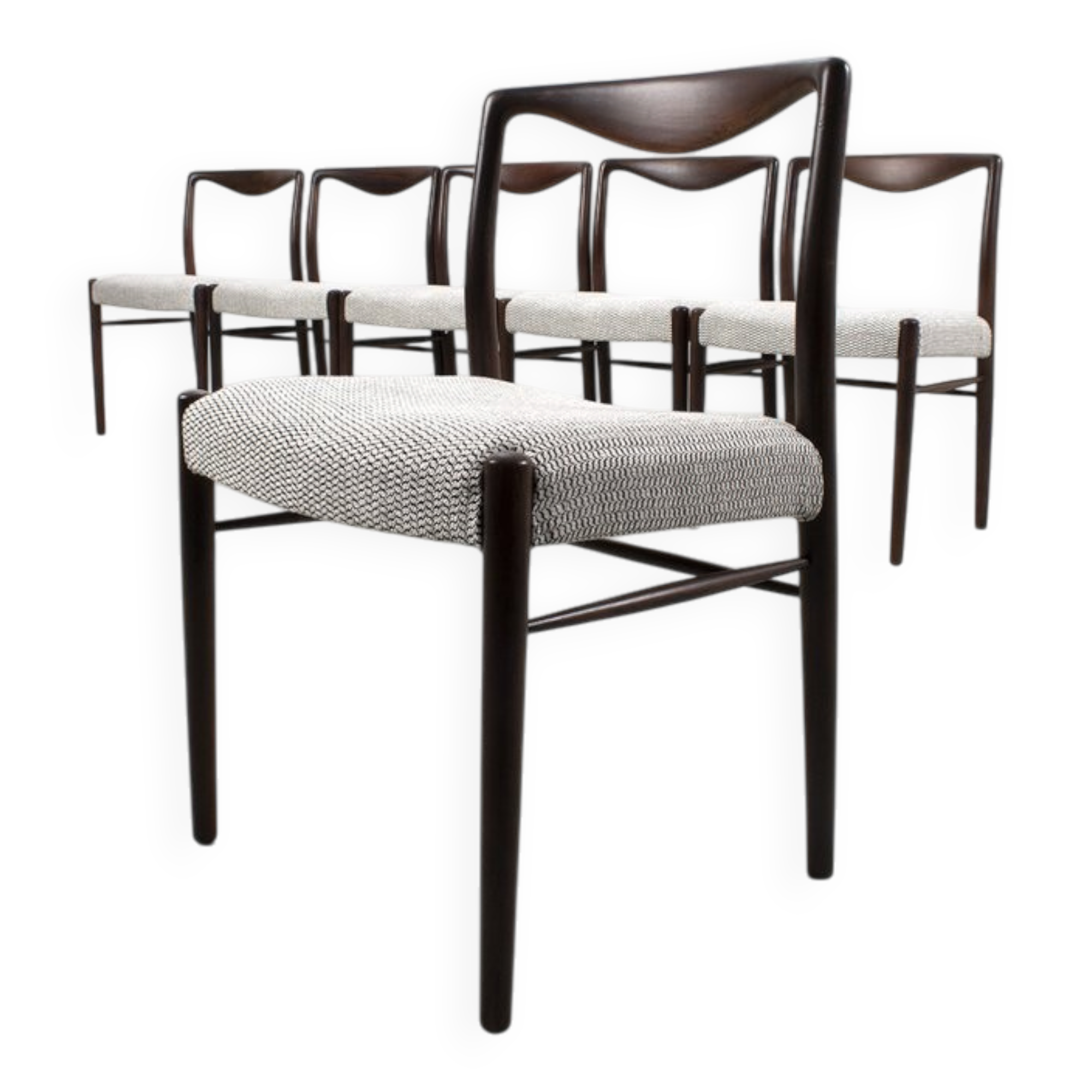 Chaises de salle à manger par Kai Lyngfeldt Larsen, ensemble de 6