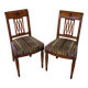 Set of 2 Purple and Green Tapestry Chairs - Cherry