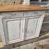 Buffet parisien patine blanc cassé