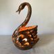 Lampe d'ambiance vintage cygne en grès