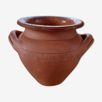 Terracotta vase with two handles