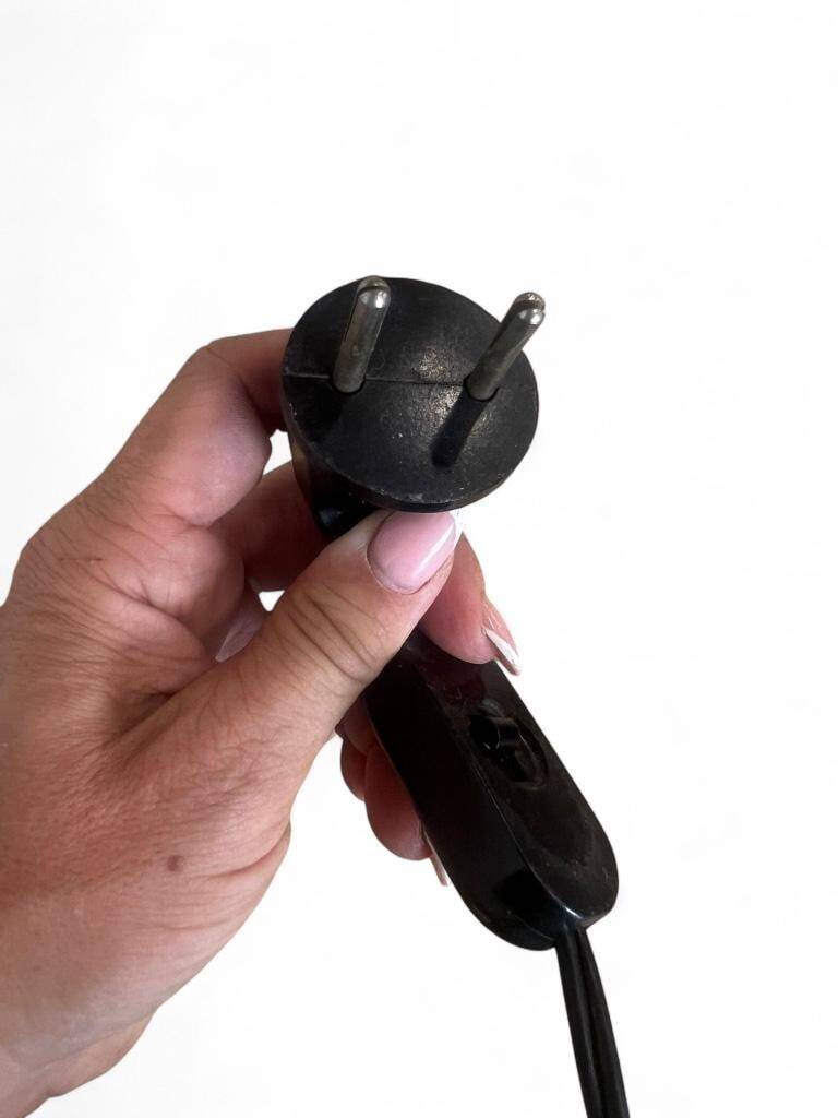 Vintage orange Portuguese table lamp